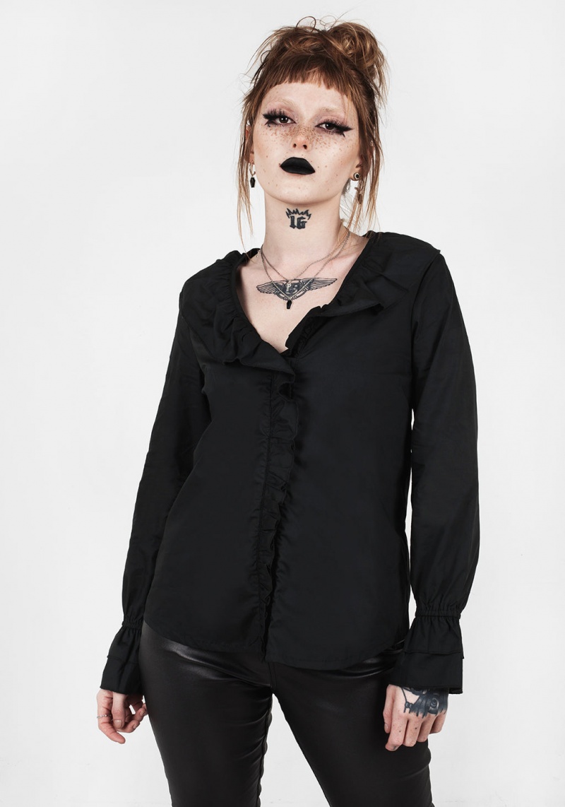 Disturbia Fantomette Volume Sleeve Blouse | ANX-27147278