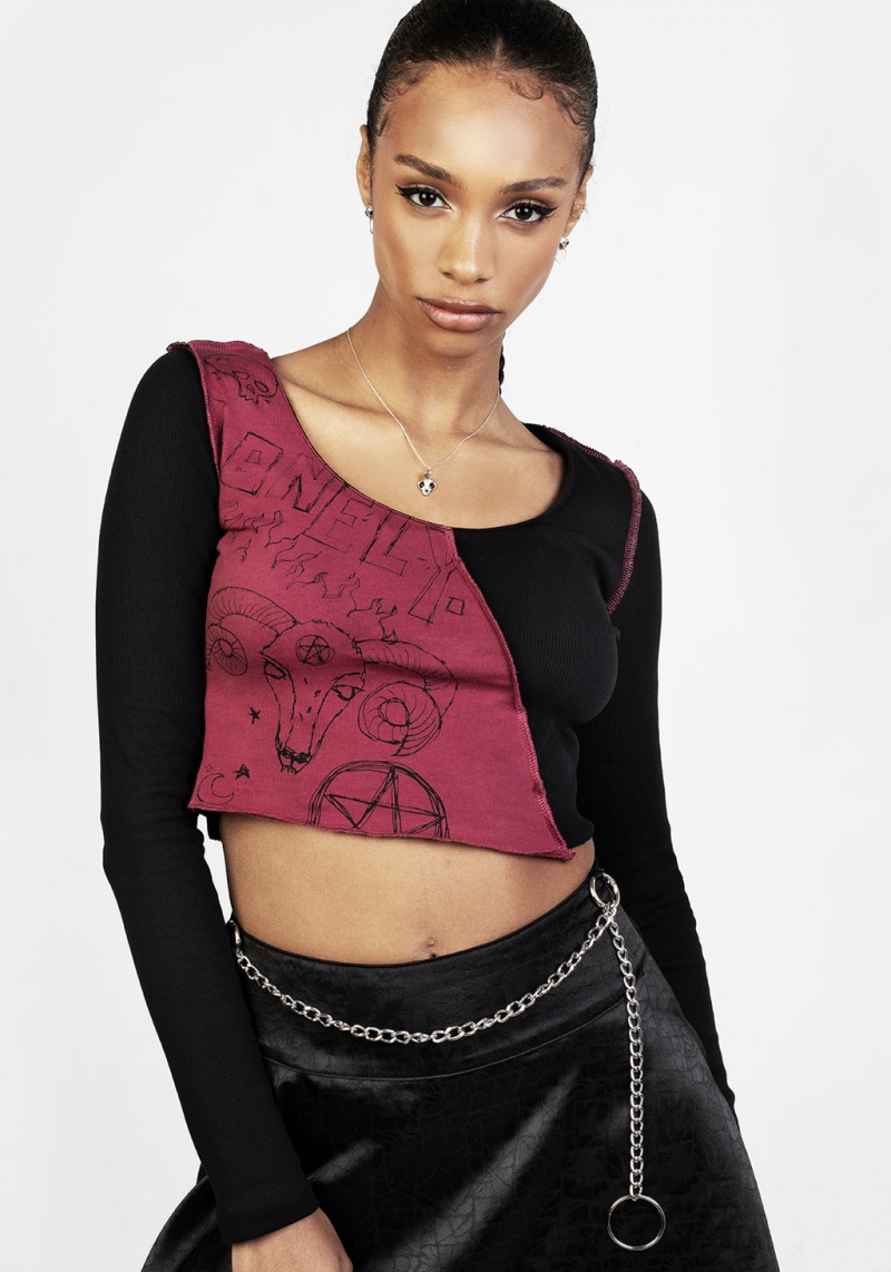 Disturbia Paranoid Crop Top | EUF-00963663