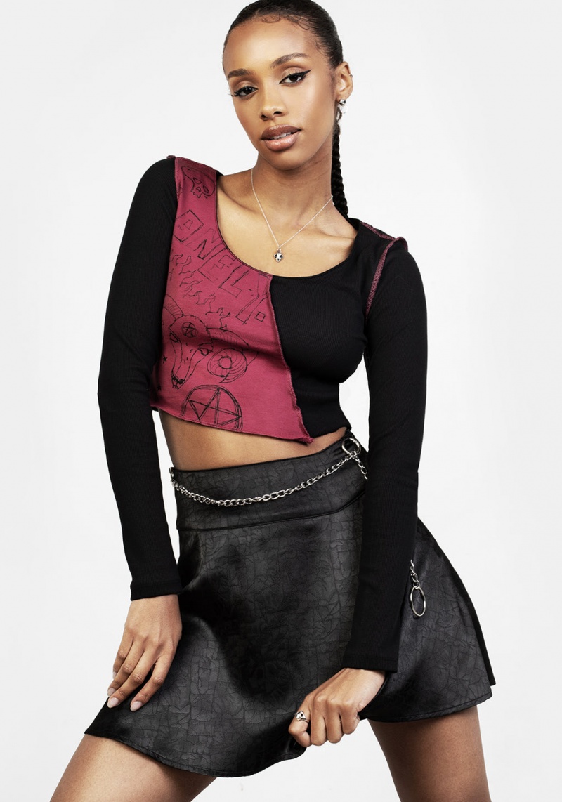 Disturbia Paranoid Crop Top | EUF-00963663