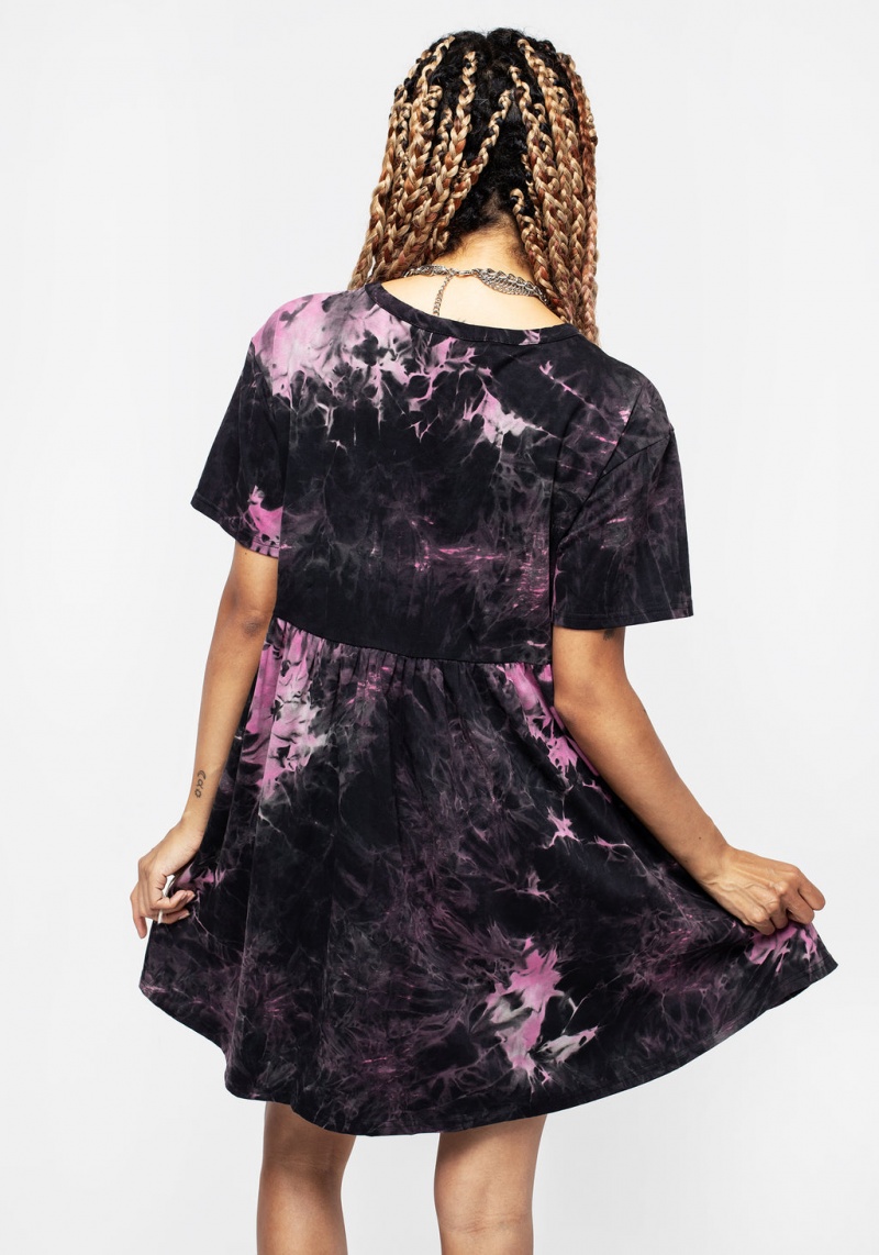 Disturbia Misunderstood Tie Dye Mini Skater Robe | QCL-63808568