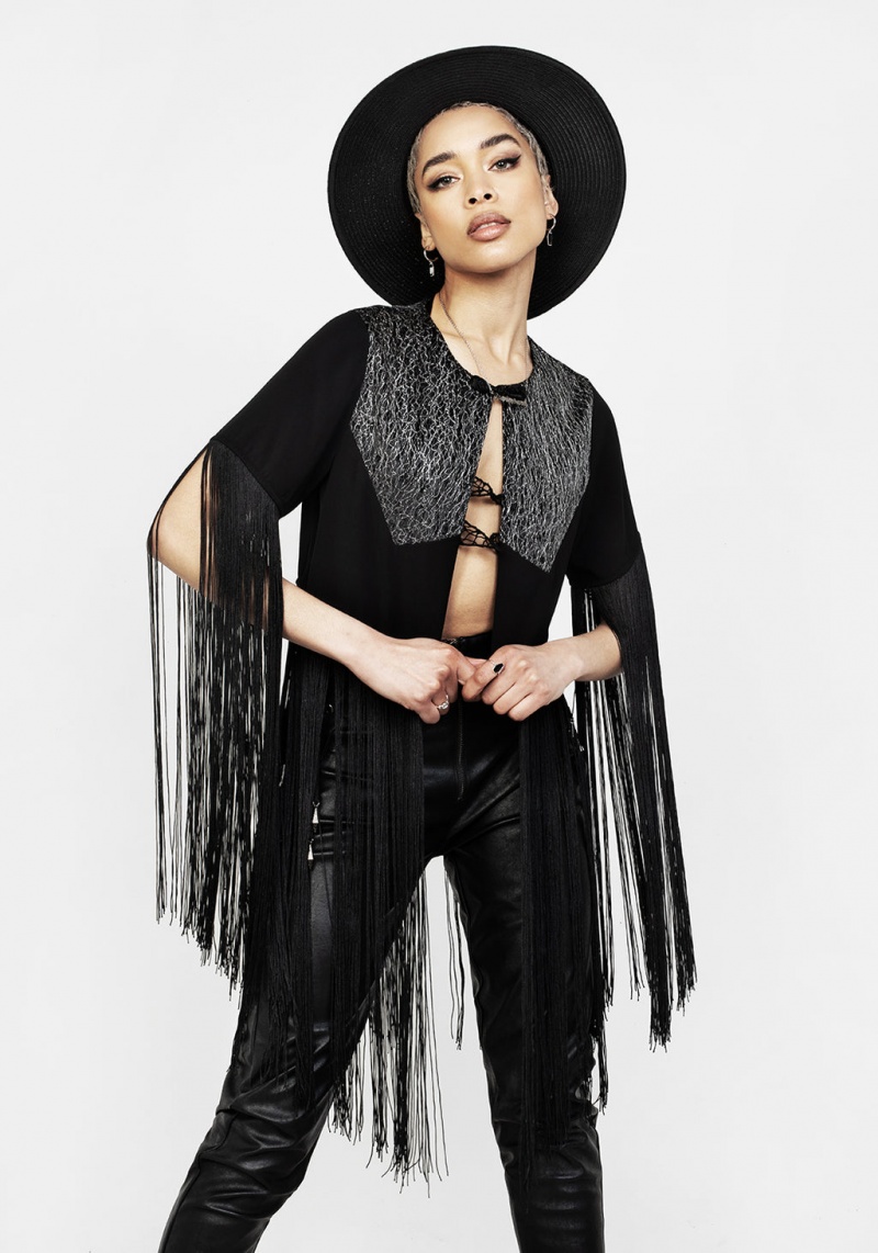 Disturbia Sharona Fringed Bolero Jacket | CCK-21589588