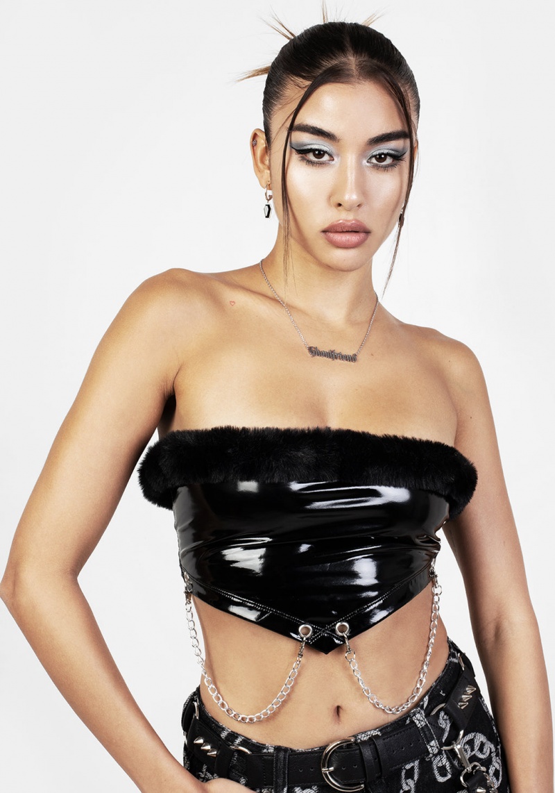 Disturbia Volume Vinyl Bandeau Top | PKB-27655105