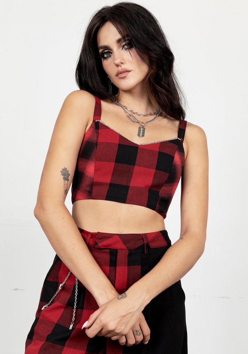 Disturbia Sh!t Show Plaid Bralet | VHN-47453497