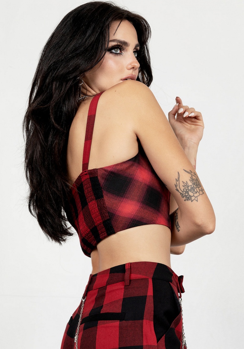 Disturbia Sh!t Show Plaid Bralet | VHN-47453497