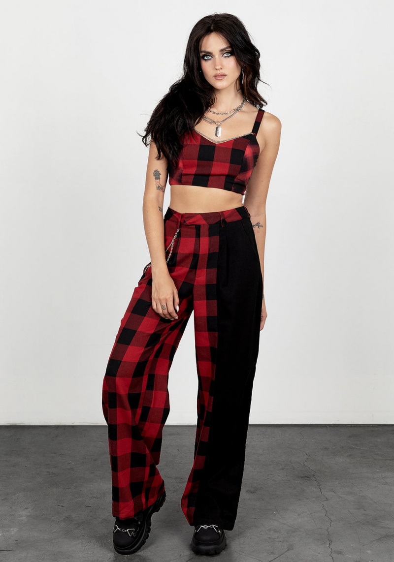 Disturbia Sh!t Show Plaid Bralet | VHN-47453497