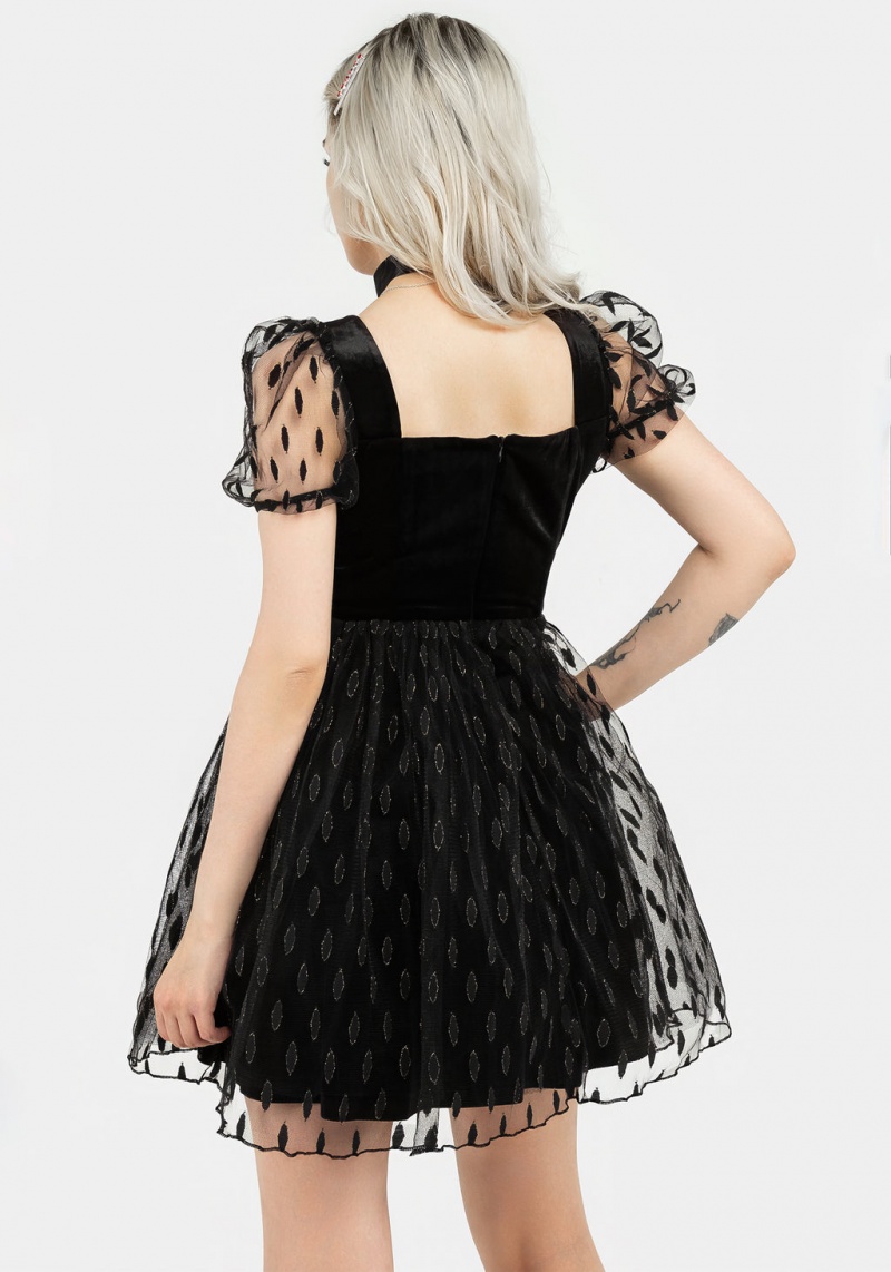 Disturbia Ellipse Embroidered Tulle Puff Mini Robe | NDL-85136838