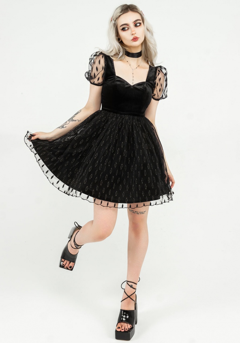 Disturbia Ellipse Embroidered Tulle Puff Mini Robe | NDL-85136838