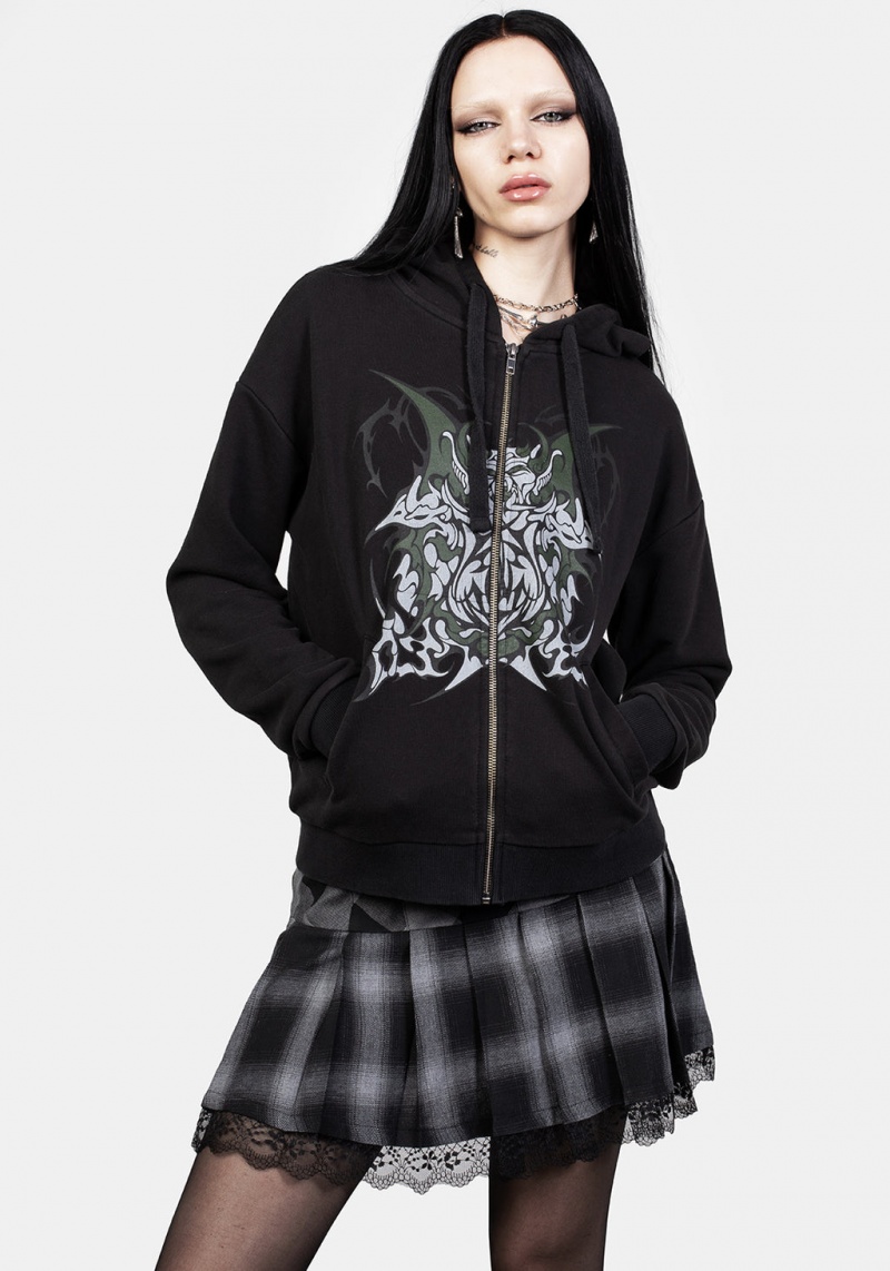 Disturbia Daemon Zip Up Hoody | HRX-54127879