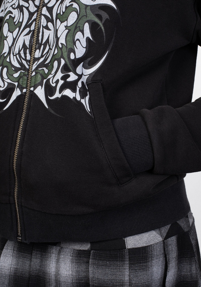 Disturbia Daemon Zip Up Hoody | HRX-54127879