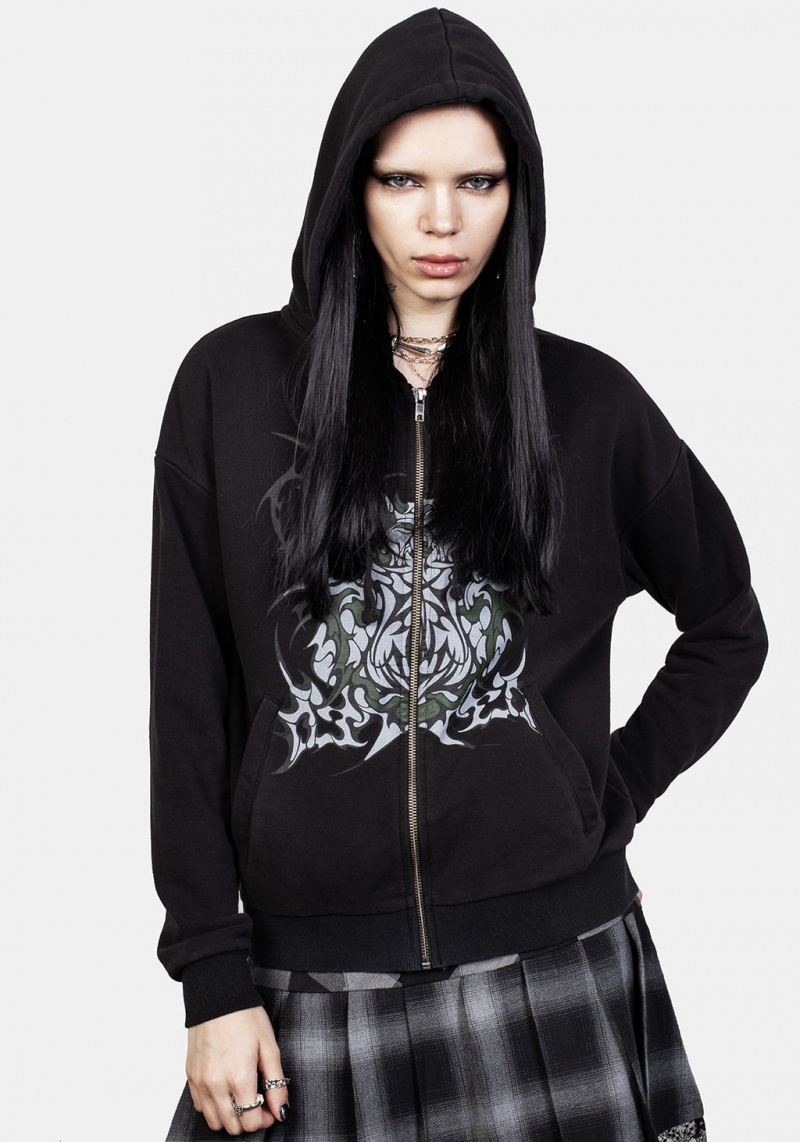 Disturbia Daemon Zip Up Hoody | HRX-54127879