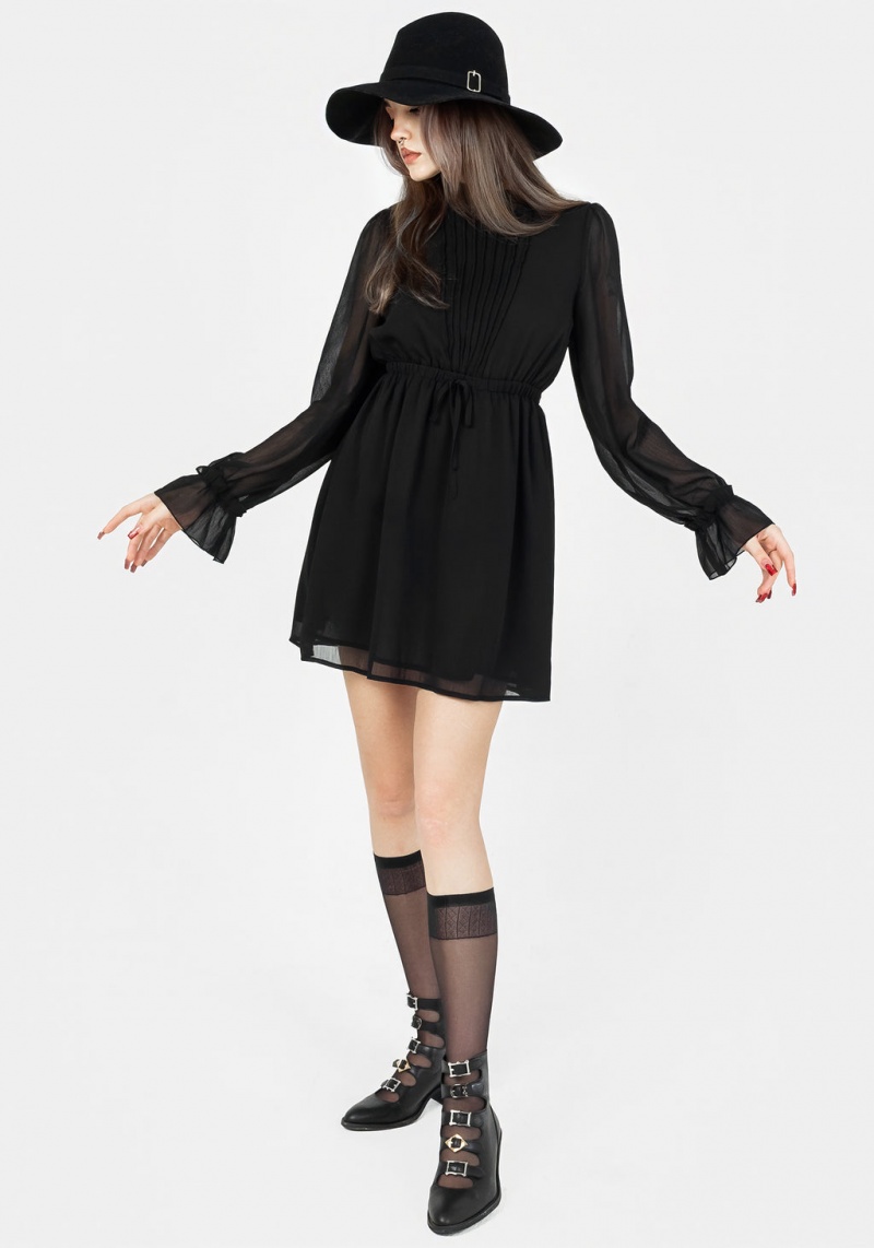 Disturbia Spirit Sheer Pintuck Ruffle Mini Robe | GLA-07786666