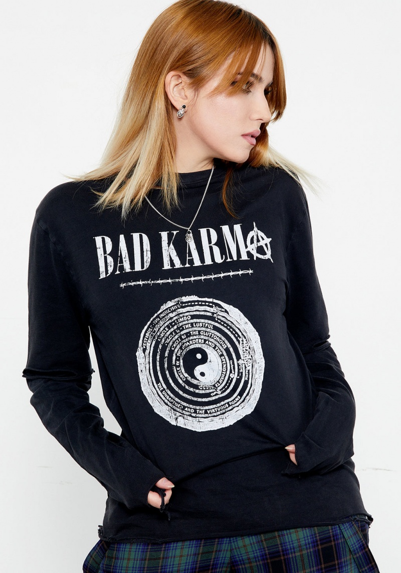 Disturbia Bad Karma Distressed Layered T-Shirt | GRX-07767696