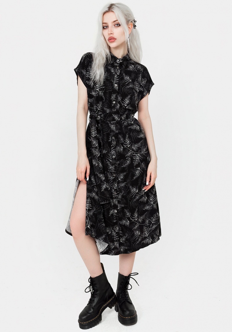 Disturbia Bracken Tie Taille Midi Shirt Robe | MPK-19034121