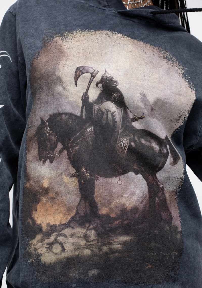 Disturbia Frazetta Death Dealer 1 Hoody | HDT-06443417