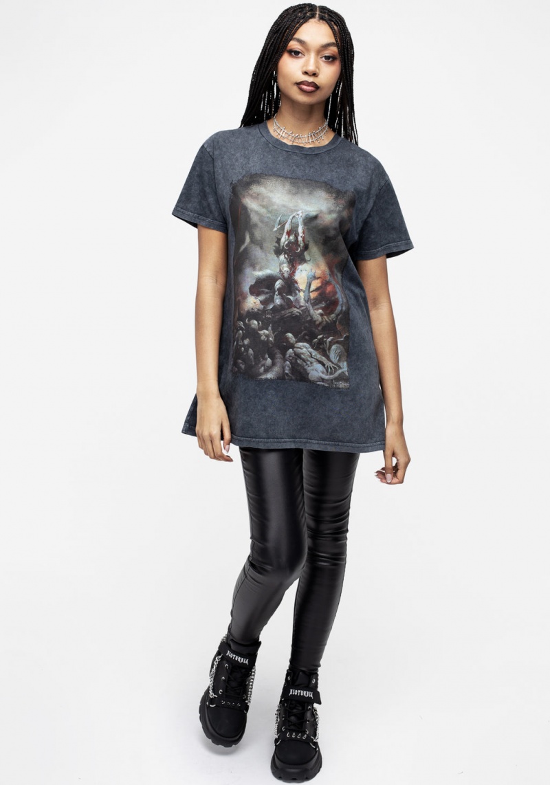 Disturbia Frazetta Death Dealer 2 Corta Sleeve T-Shirt | YCV-74139854