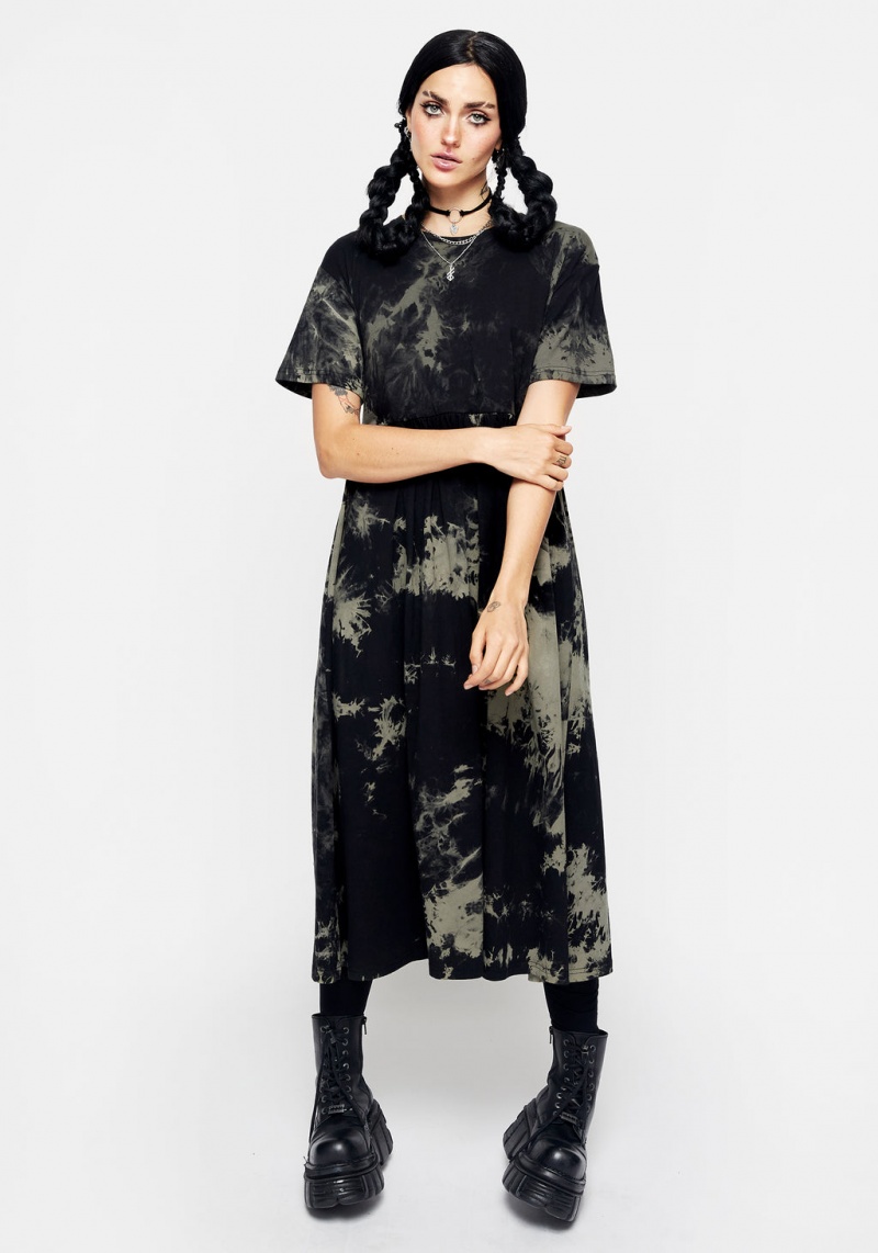 Disturbia Grievance Tie Dye Midi Robe | KUW-75001784