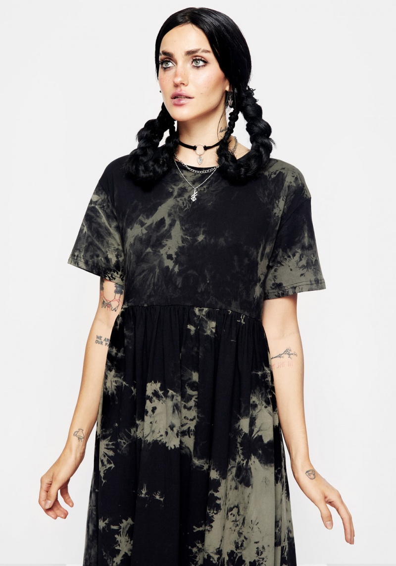 Disturbia Grievance Tie Dye Midi Robe | KUW-75001784