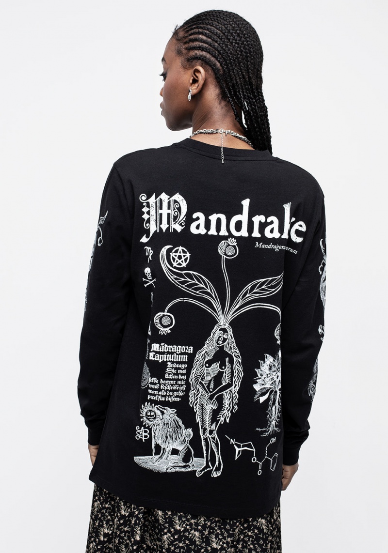 Disturbia Mandrake Long Sleeve Cuffed Tee | WEI-29792599