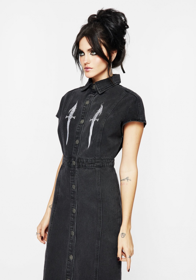 Disturbia Kilgharrah Denim Midi Robe | HHB-48280748