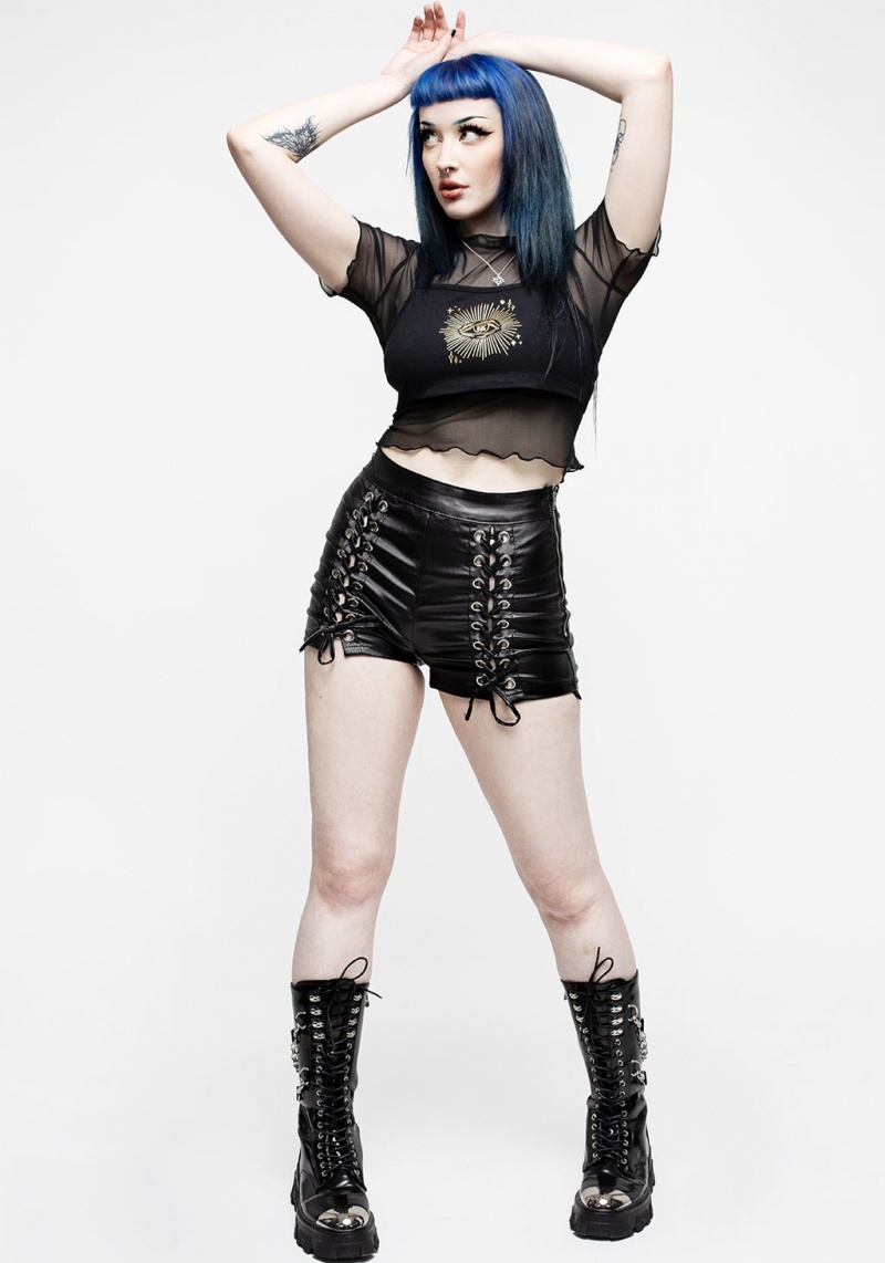 Disturbia All-Seeing Eye Crop Tee and Vest | UJL-88991815