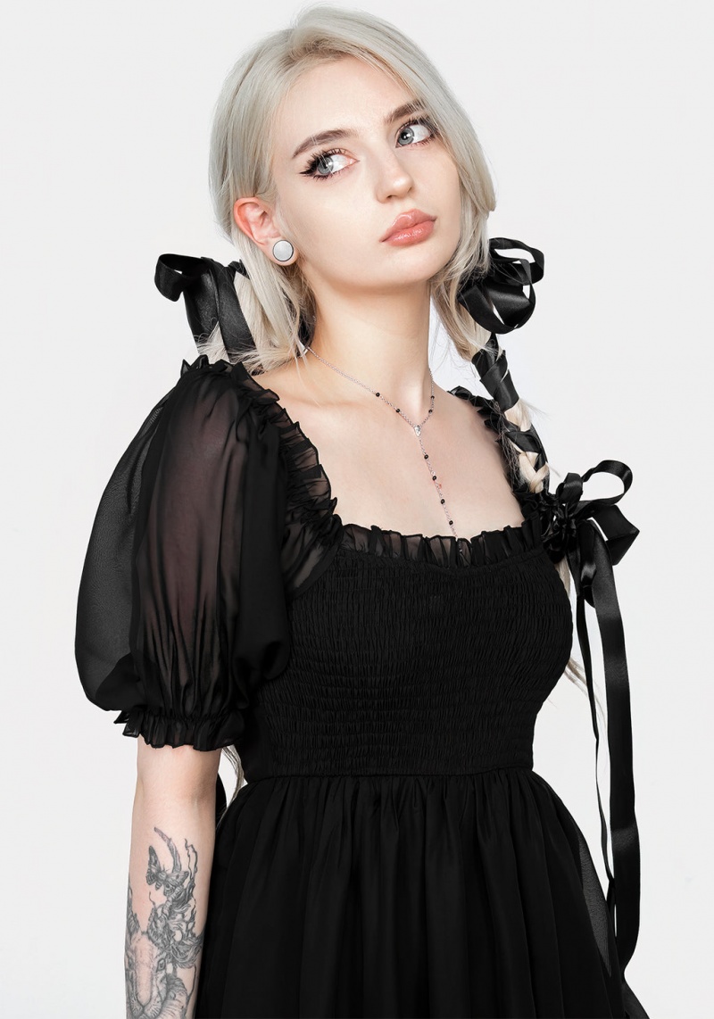 Disturbia Destiny Smocked Baby Doll Mini Robe | YSA-19439163