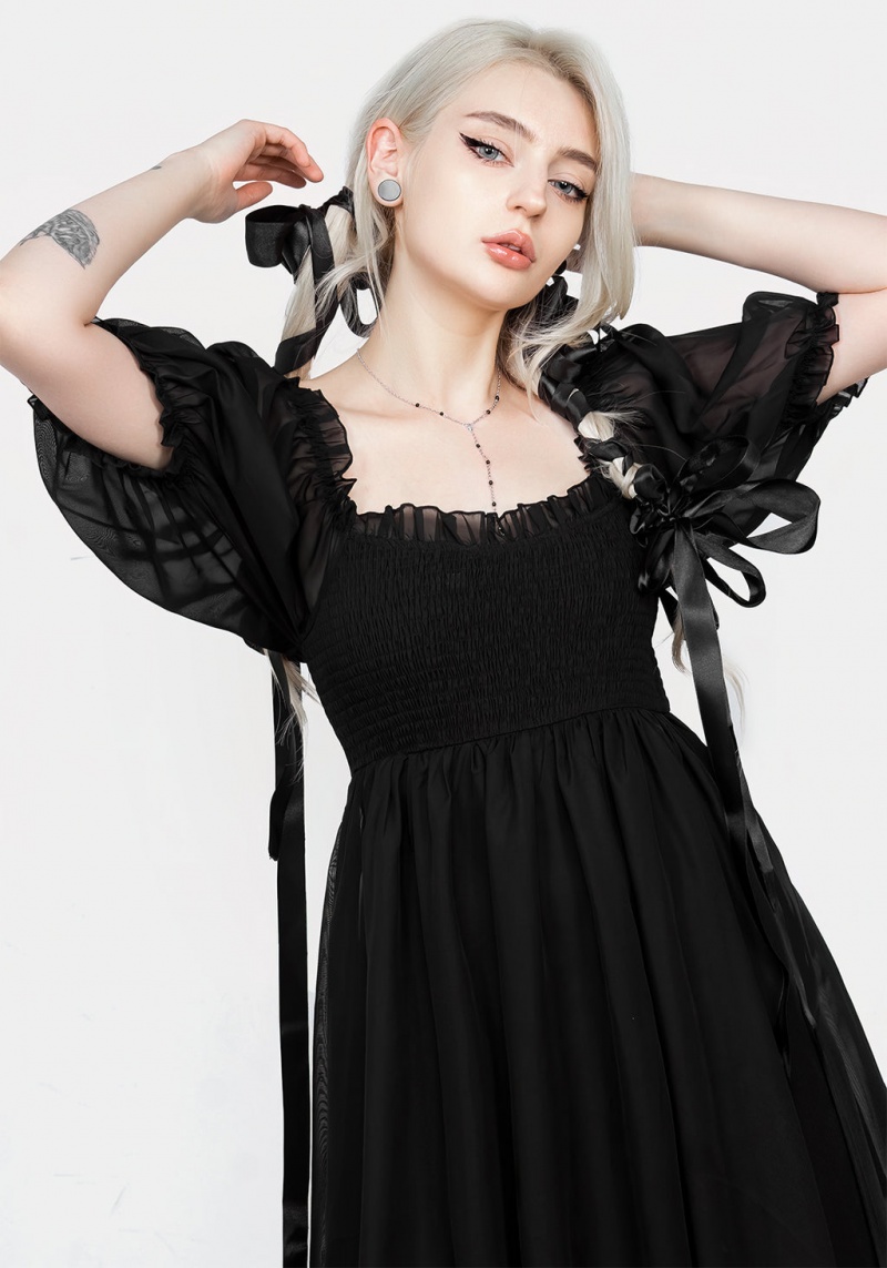 Disturbia Destiny Smocked Baby Doll Mini Robe | YSA-19439163