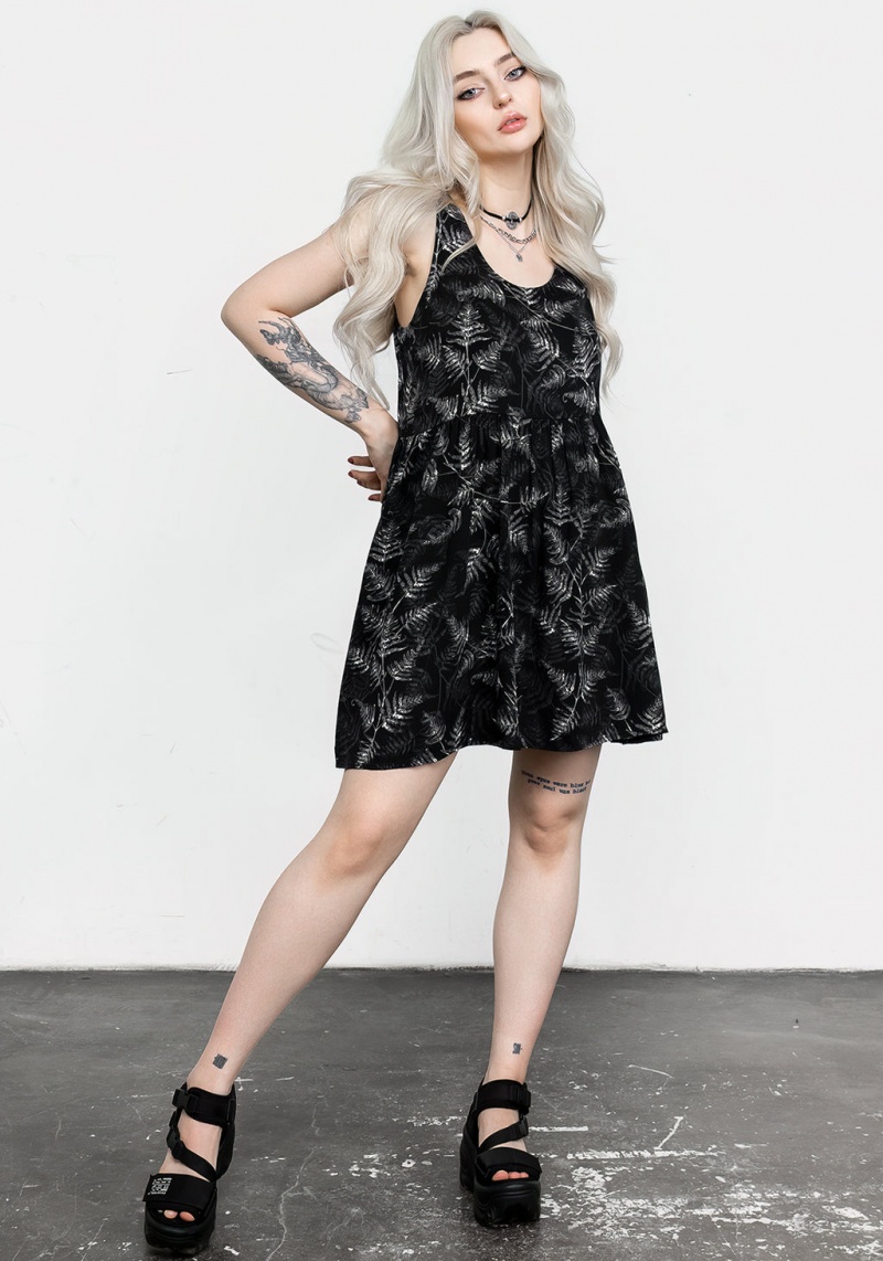 Disturbia Bracken Sans Manches Smock Mini Robe | IOP-70009696