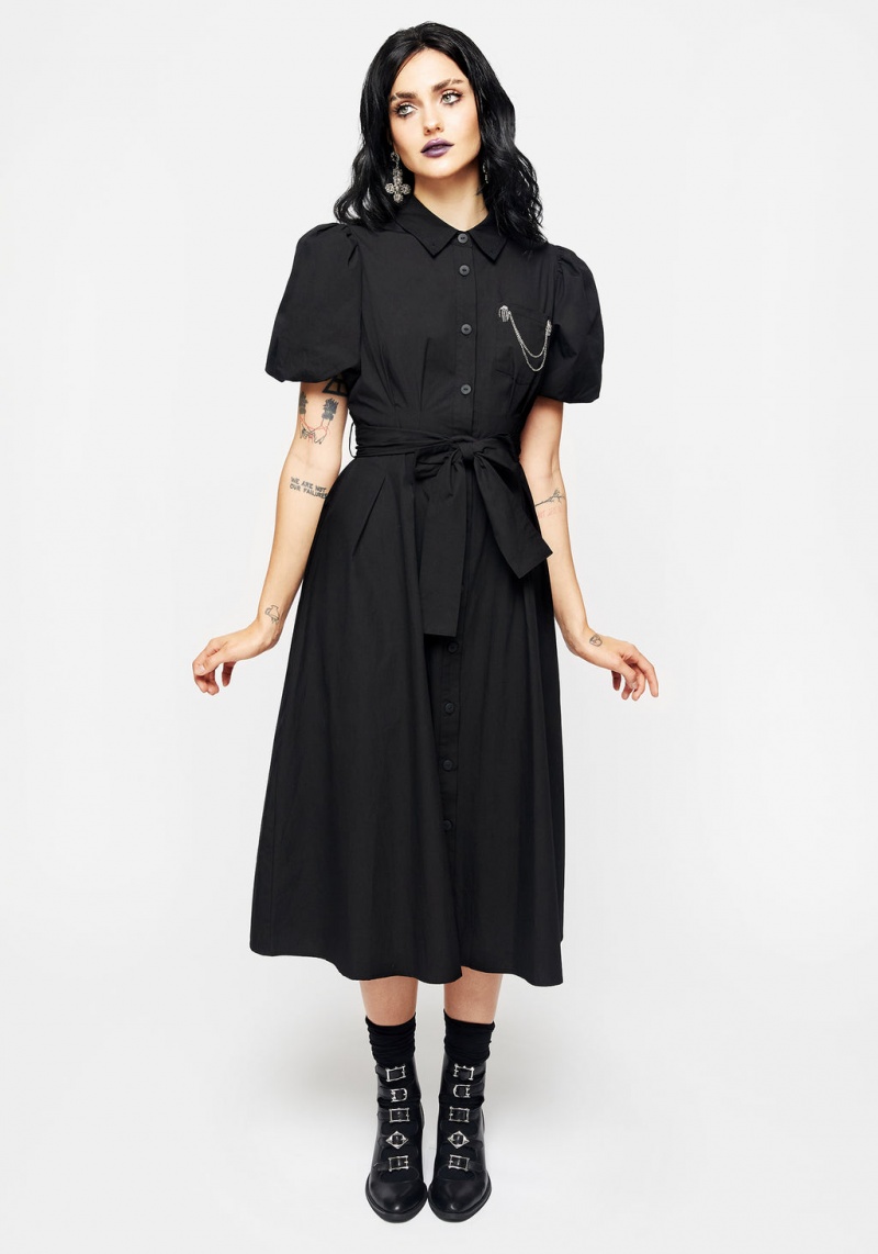 Disturbia Skeleton Collar Midi Shirt Robe | HFG-70804684