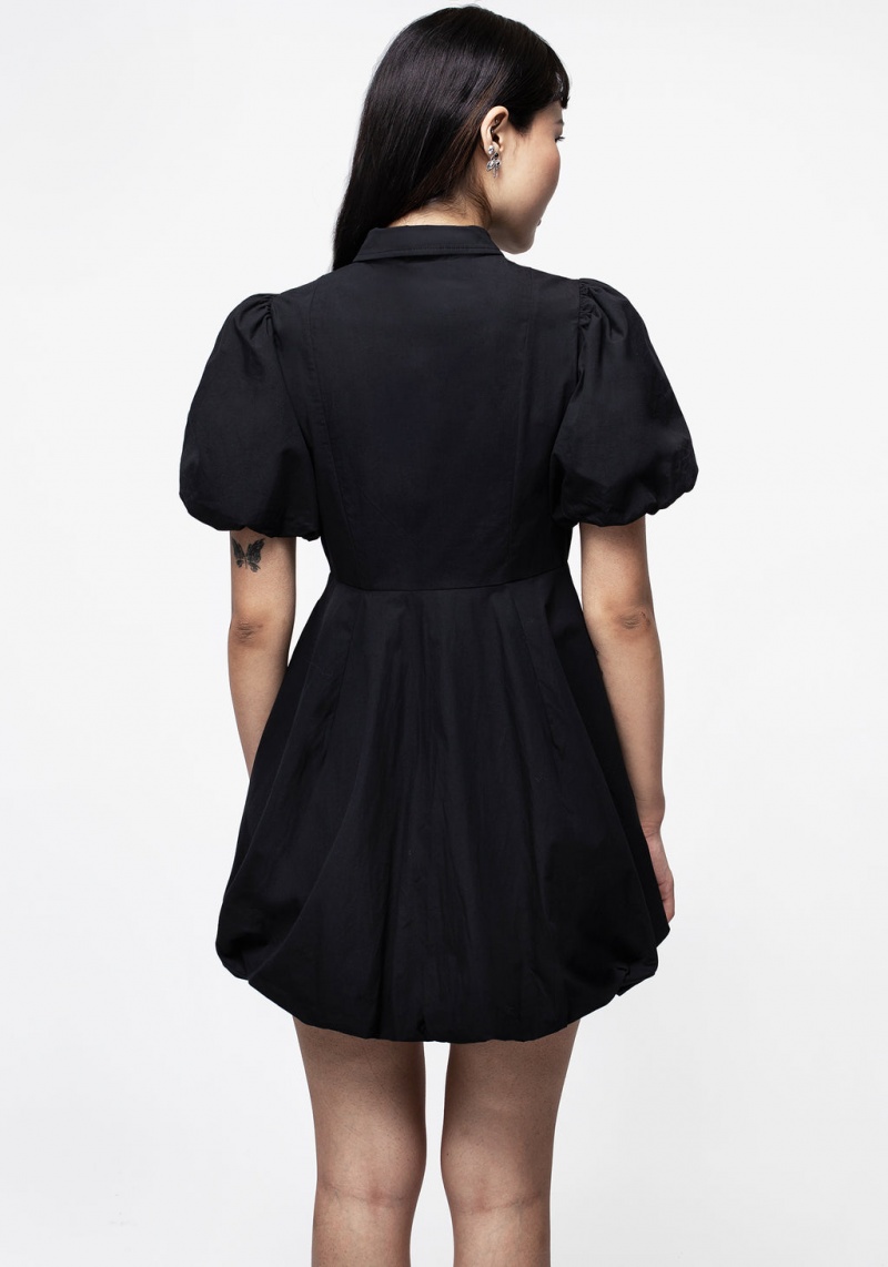 Disturbia Skeleton Collar Bubble Hem Mini Robe | PTV-30564313