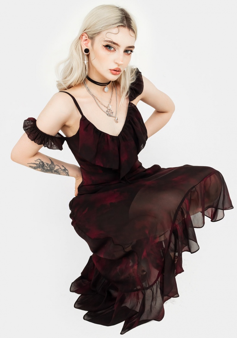 Disturbia Vesta Asymmetric Chiffon Midaxi Robe | CIJ-18207791