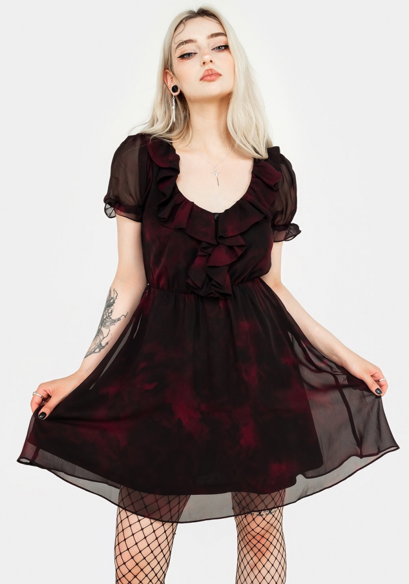 Disturbia Vesta Chiffon Ruffle Mini Robe | ARR-42563627