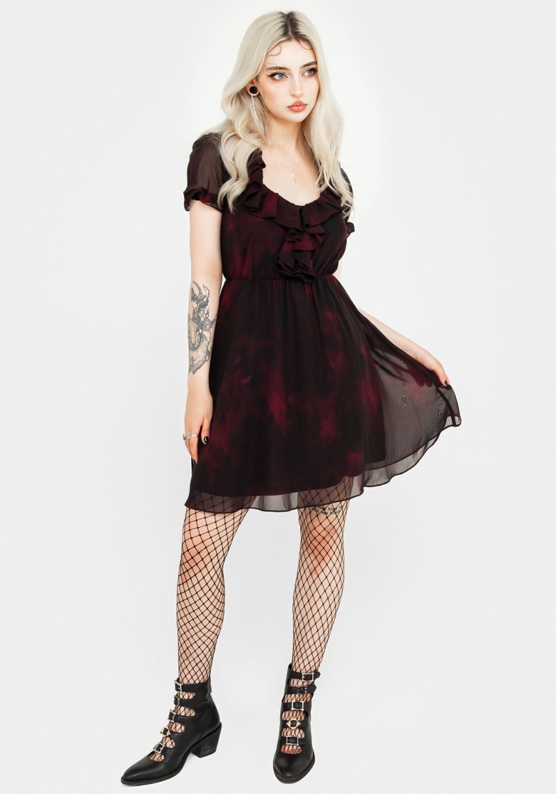 Disturbia Vesta Chiffon Ruffle Mini Robe | ARR-42563627