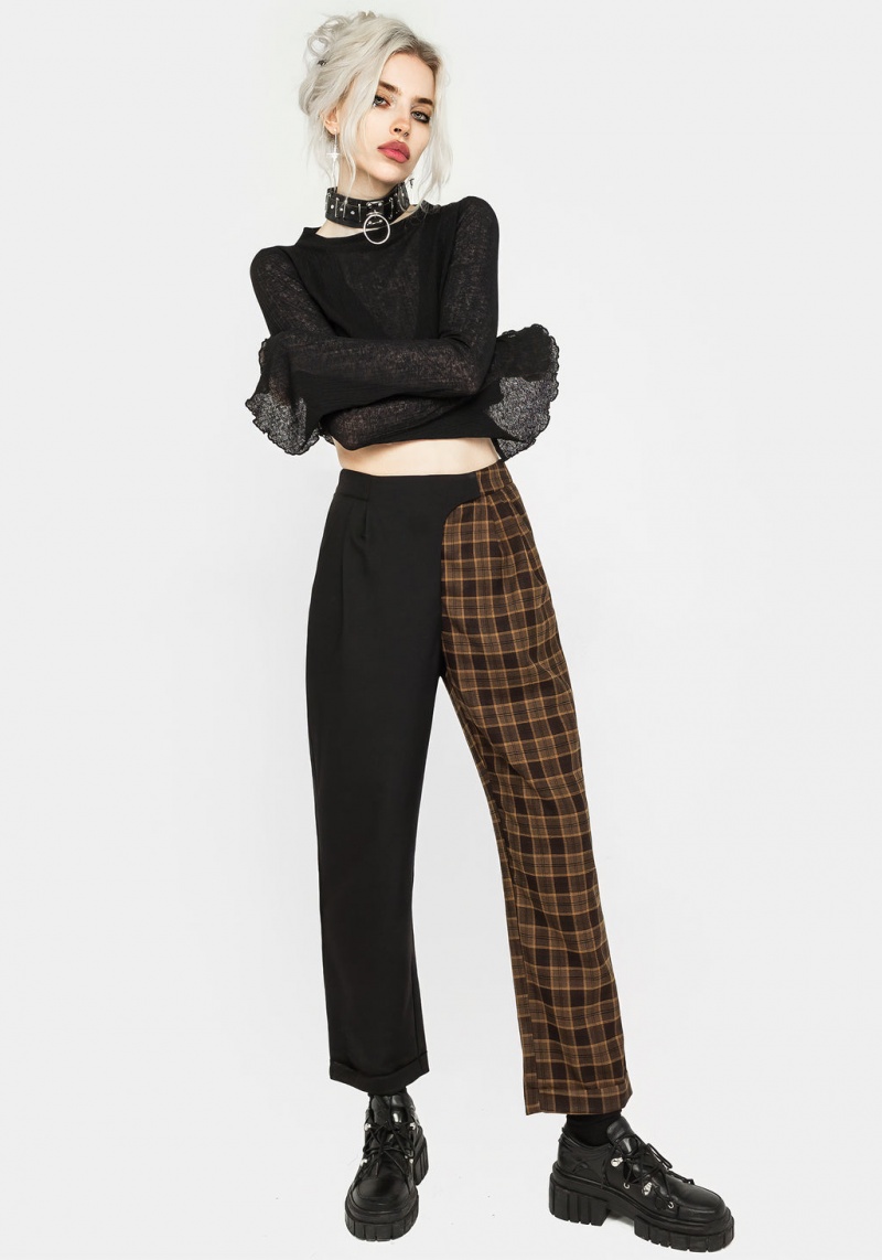 Disturbia Hickory Check Tailored Trousers | JBA-30229037