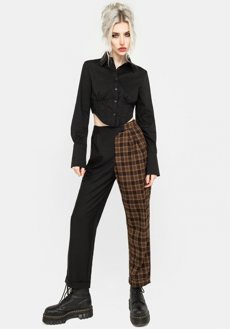 Disturbia Hickory Check Tailored Trousers | JBA-30229037