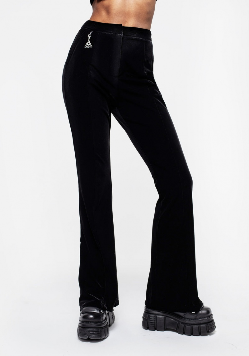 Disturbia Morrigan Side Split Flared Trousers | PNN-68592640