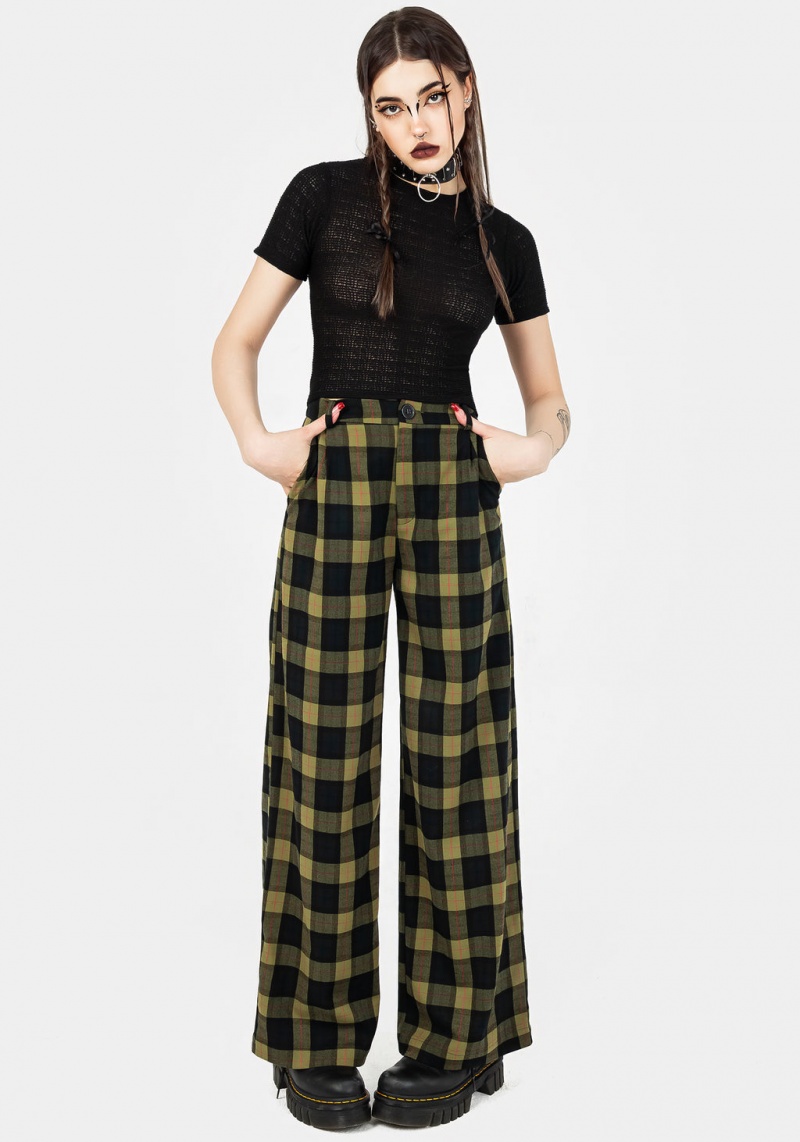 Disturbia Rapture Larges Leg Check Trousers | MTH-99735314