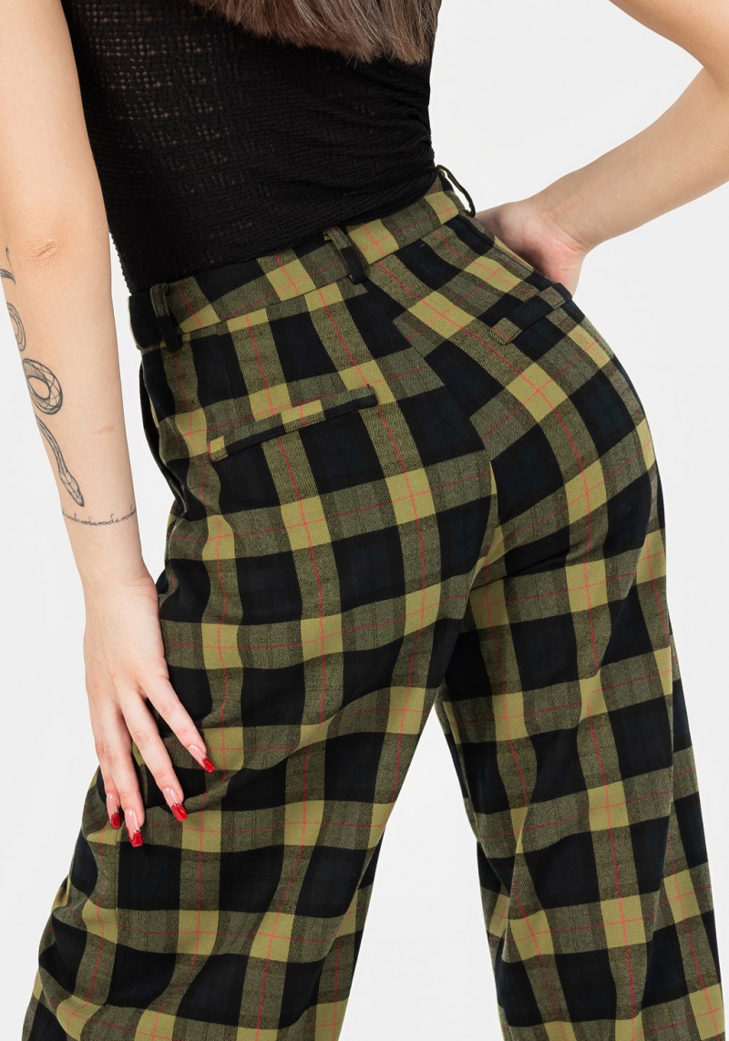 Disturbia Rapture Larges Leg Check Trousers | MTH-99735314