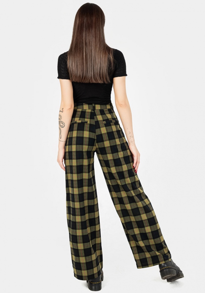 Disturbia Rapture Larges Leg Check Trousers | MTH-99735314