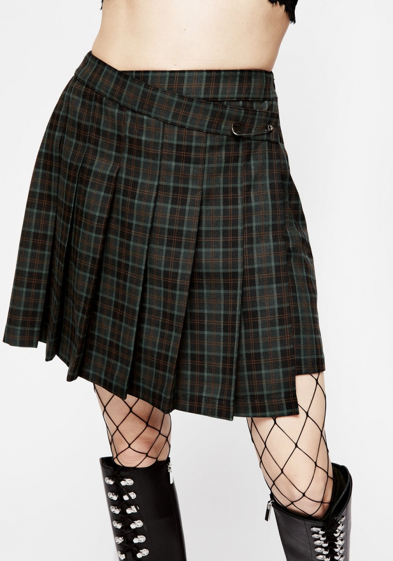 Disturbia Nightingale Asymmetric Plissé Mini Skirt | RZN-21975893