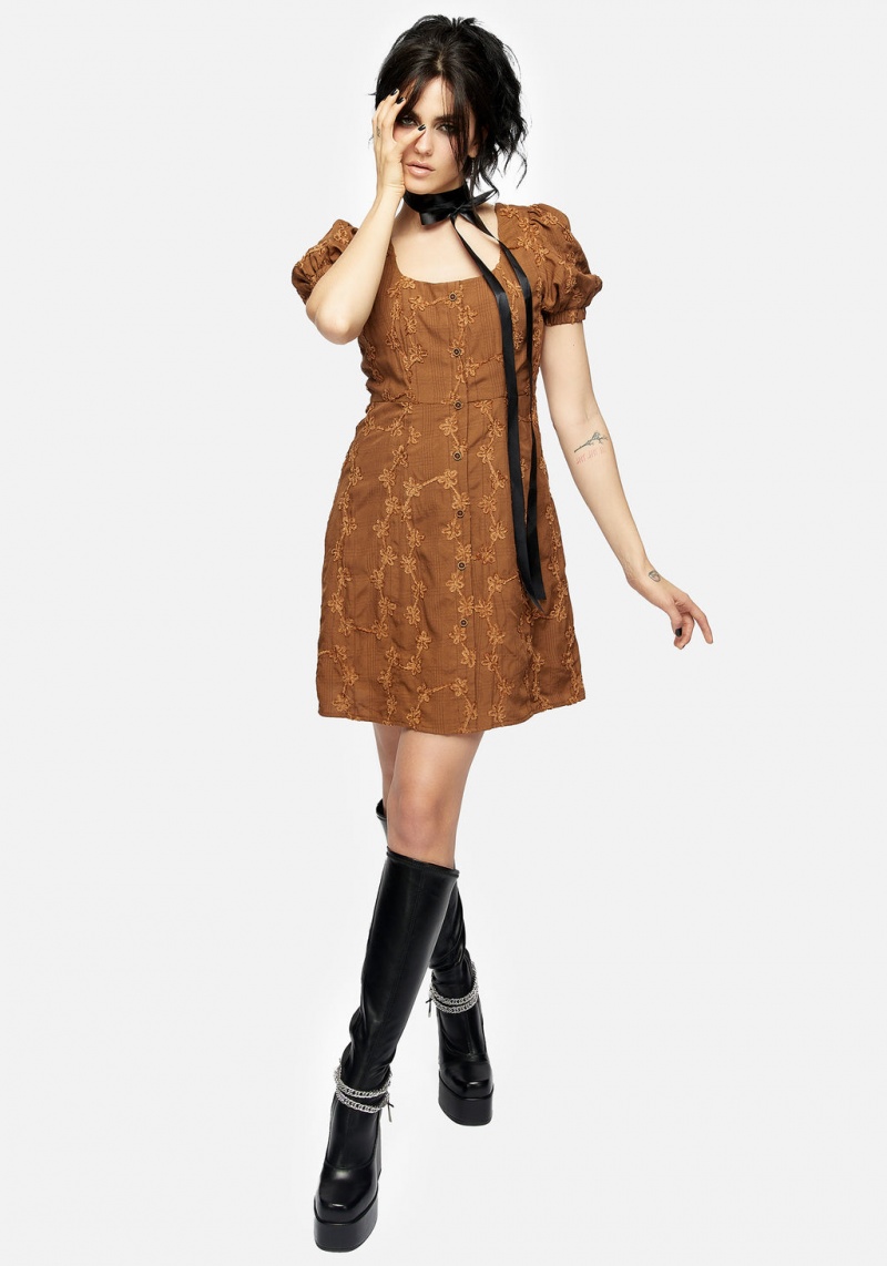 Disturbia Honeysuckle Puff Sleeve Mini Robe | IIY-56719387