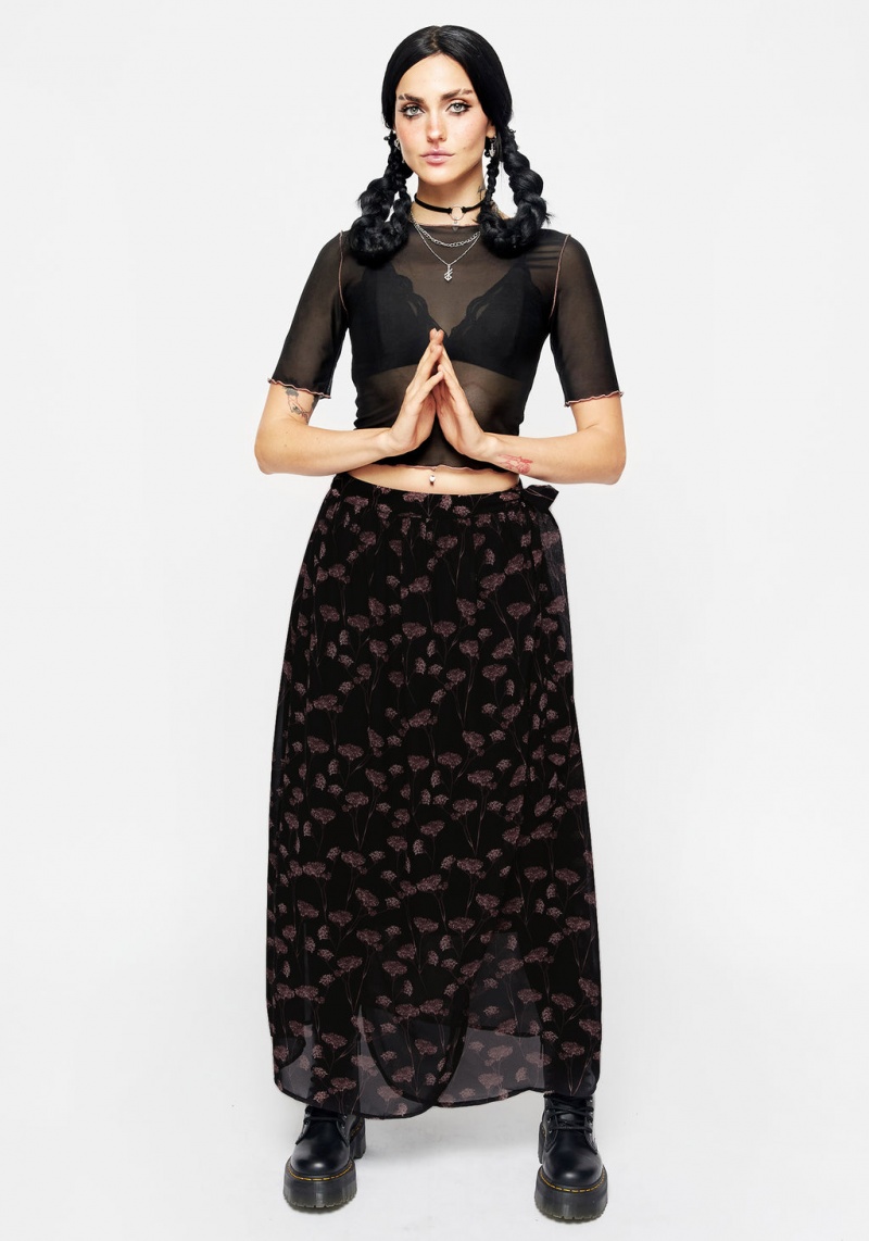 Disturbia Judas Wrap Midaxi Skirt | MBQ-84079012