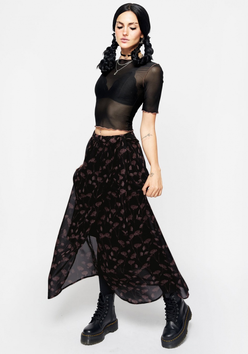 Disturbia Judas Wrap Midaxi Skirt | MBQ-84079012