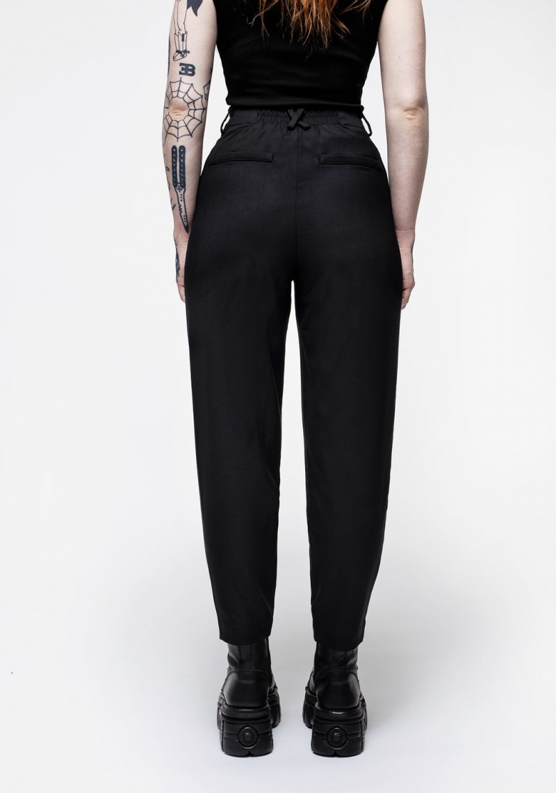 Disturbia Malverde High Taille Tapered Trousers - Black | ZBX-84723802