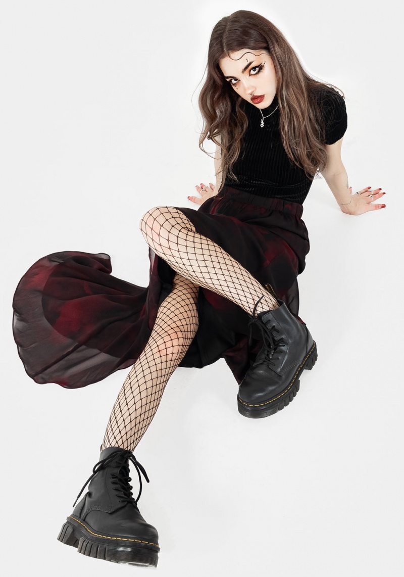 Disturbia Vesta Chiffon Handkerchief Hem Midaxi Skirt | IUG-19889045