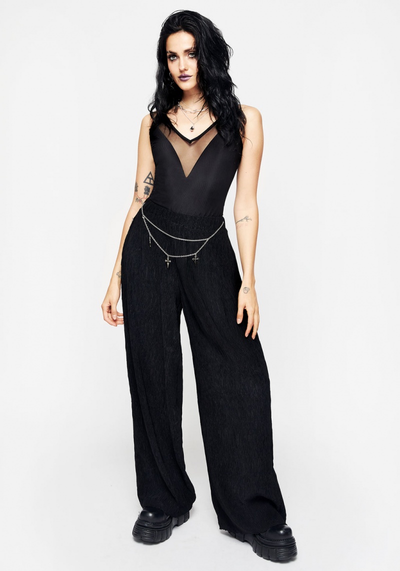 Disturbia Algea Crinkle Larges Leg Trousers | IDH-16701670