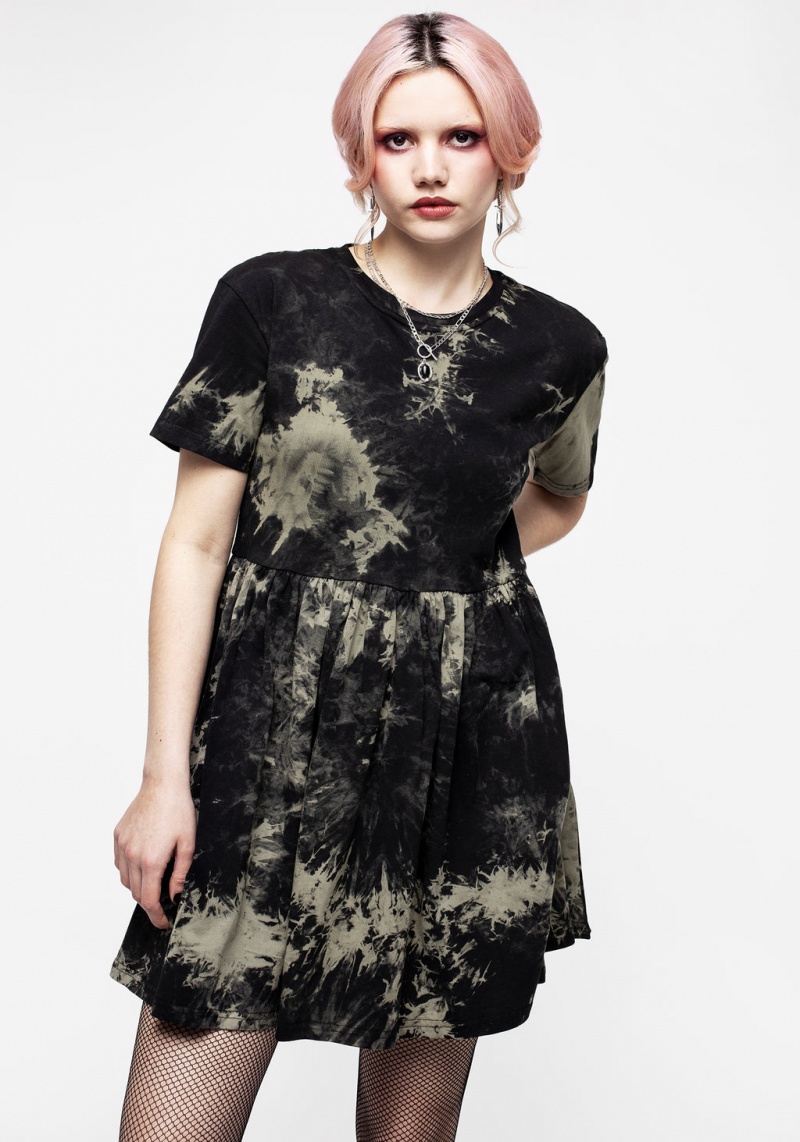 Disturbia Grievance Tie Dye Skater Robe | ELG-19735782