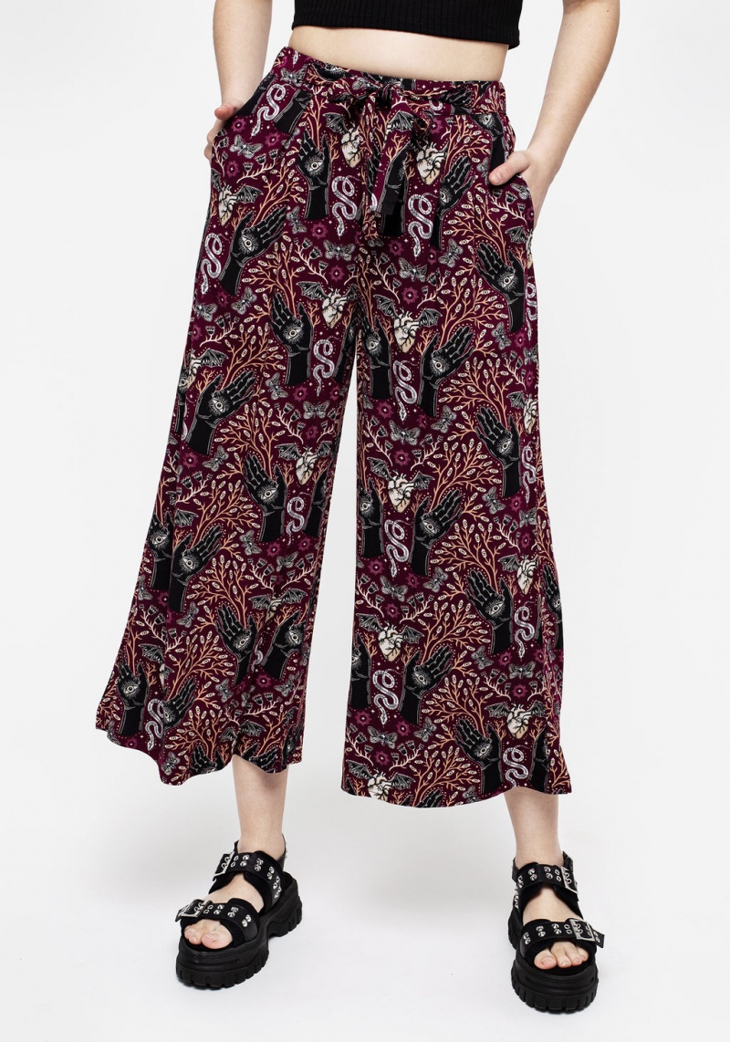 Disturbia Hemlock Print Tie Taille Culottes | EJL-21732317