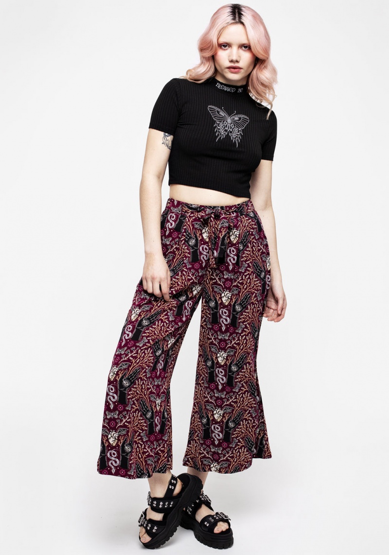 Disturbia Hemlock Print Tie Taille Culottes | EJL-21732317