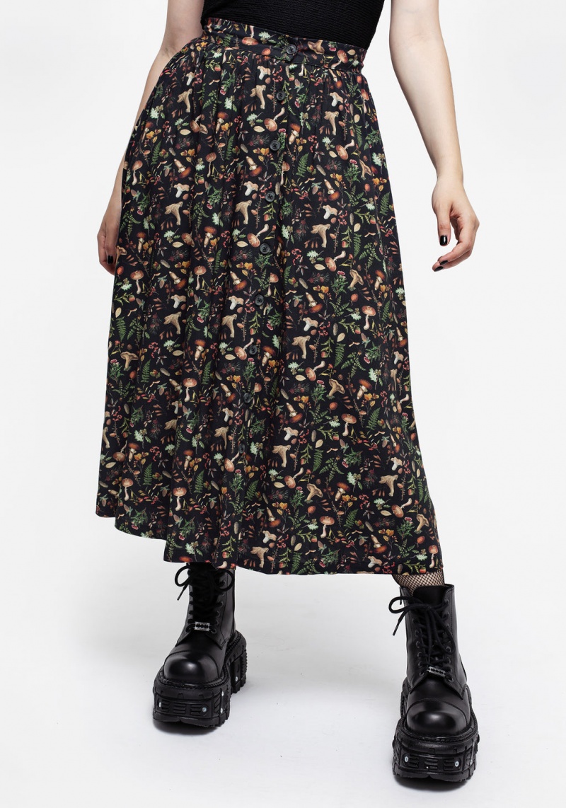 Disturbia Vasilisa Button Up Midi Skirt | ZEH-72303096