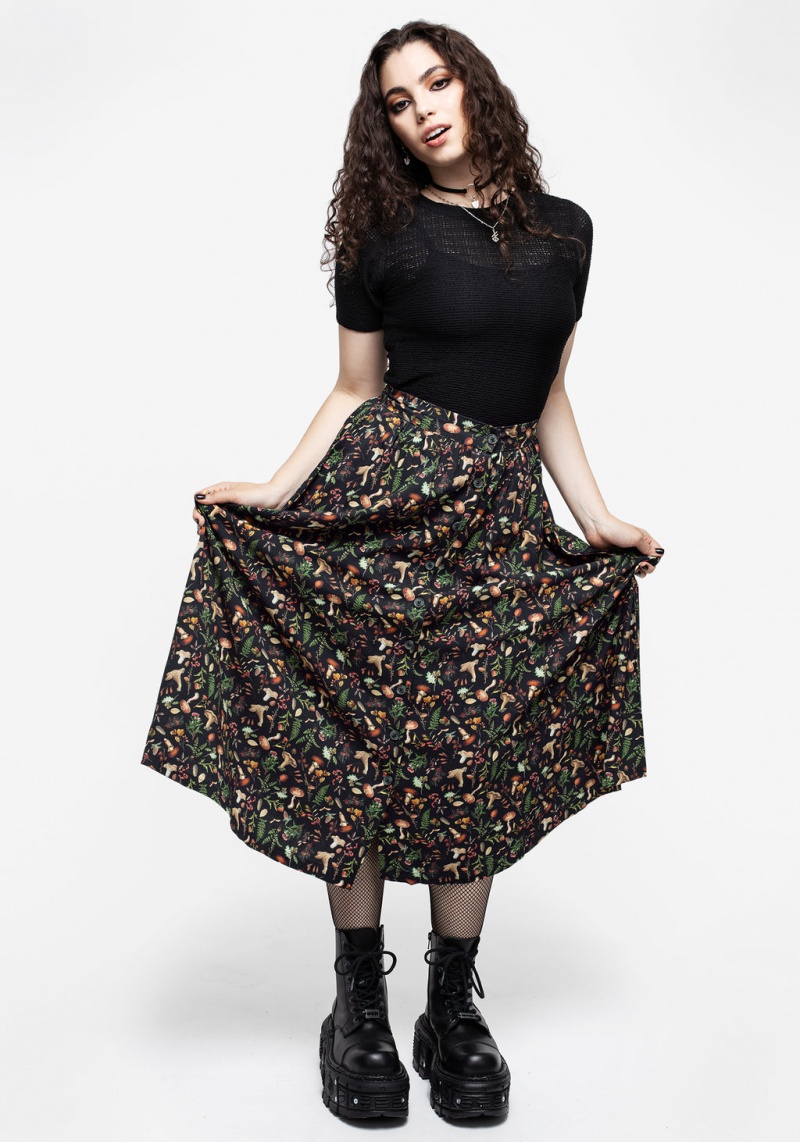 Disturbia Vasilisa Button Up Midi Skirt | ZEH-72303096